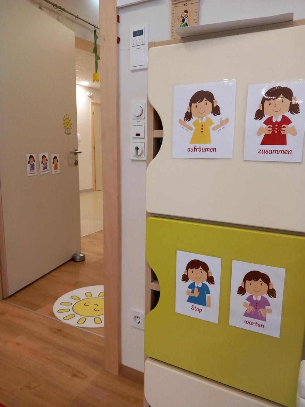 Gebärden im Haus verteilt