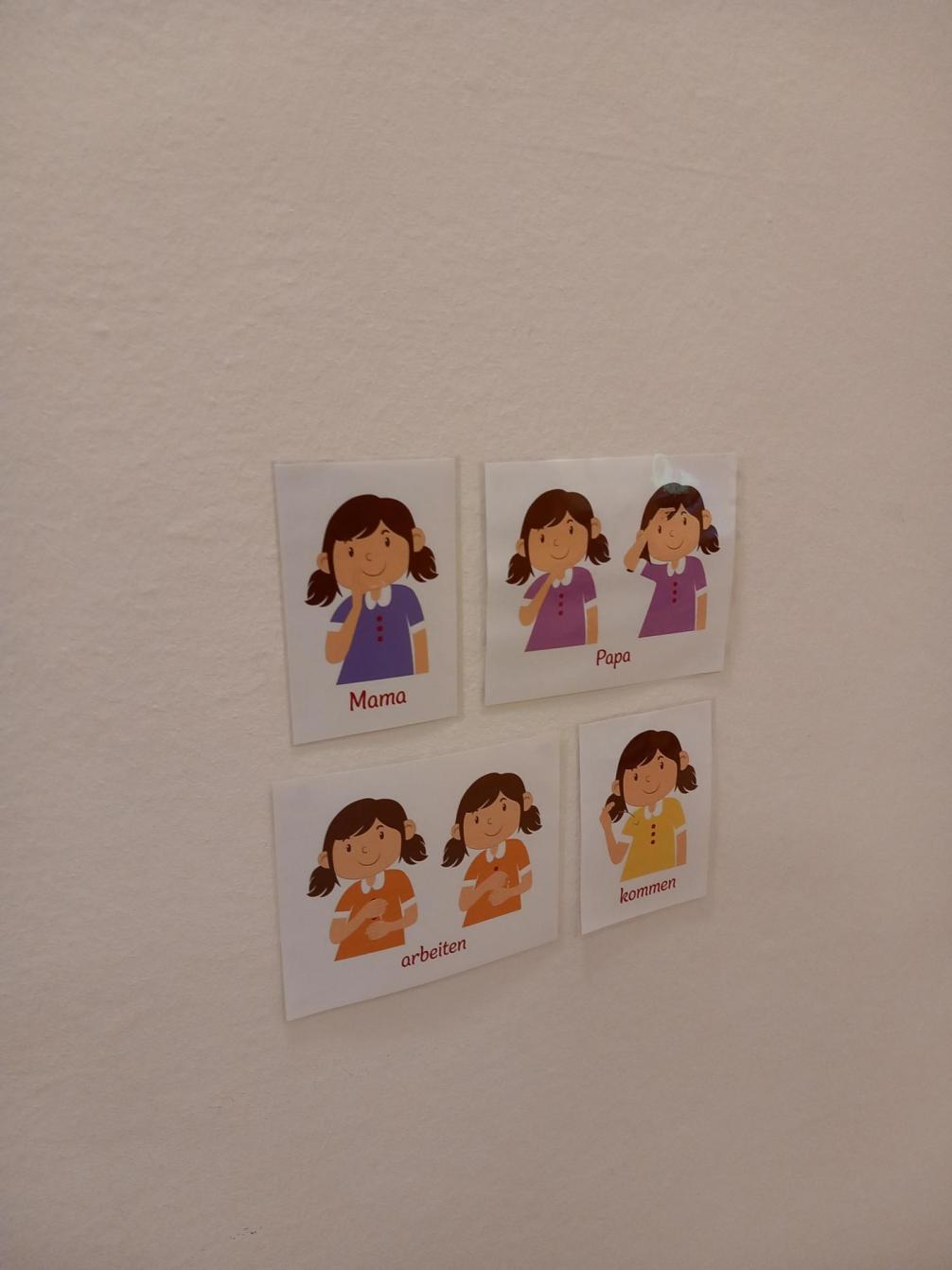 Gebärden im Haus verteilt